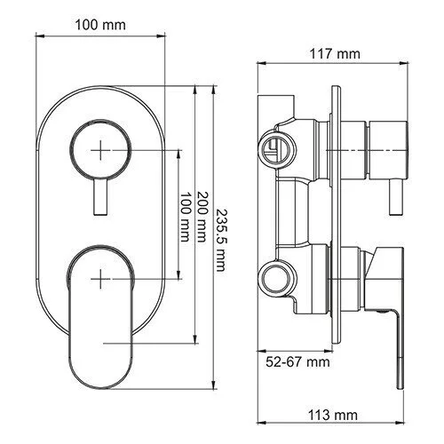 картинка Смеситель для ванны и душа WasserKRAFT Dinkel 5871 