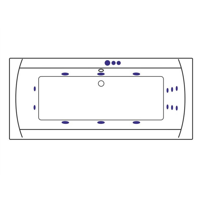 картинка Ванна EXCELLENT Aquaria Lux 180x80 SMART золото 