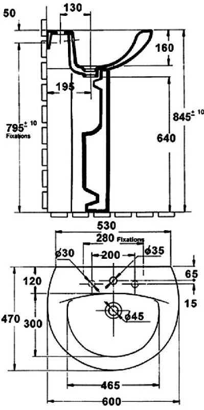 картинка Раковина Jacob Delafon Patio E1998G 66 см 