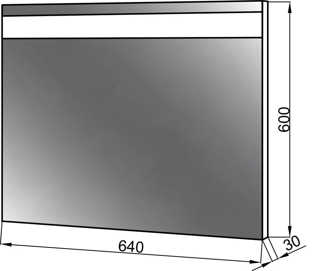 фото Зеркало Ceruttispa Эмилия 64 LED 