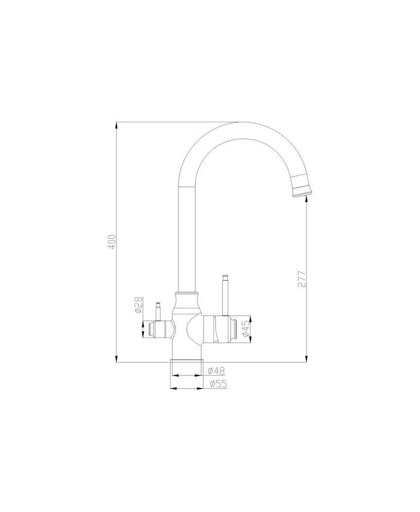 картинка Смеситель для кухни ZORG Steel HammerSH 763 BLACK BR 