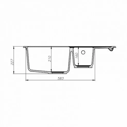 картинка Мойка кухонная из искусственного гранита IDDIS Vane G V34C785i87 