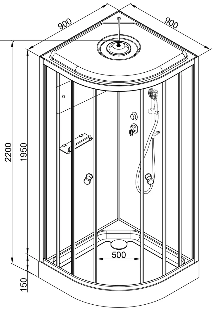 картинка Душевая кабина AvaCan D09S 