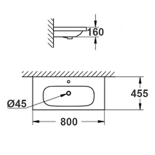 картинка Раковина OWL 1975 Soft OWLB20-13080 80 белый 