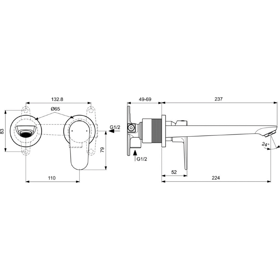 картинка Смеситель для раковины Ideal Standard CERAFINE O  BD133XG 