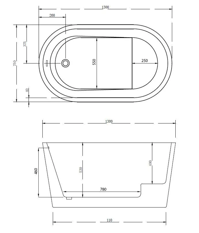 картинка Акриловая ванна Abber AB9277 