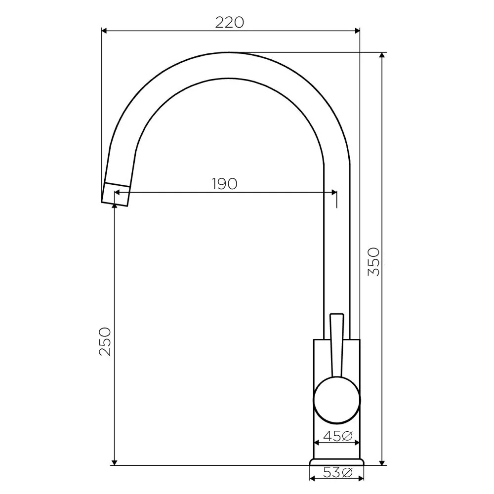 картинка Смеситель для кухни Dorff Logic D3000000 