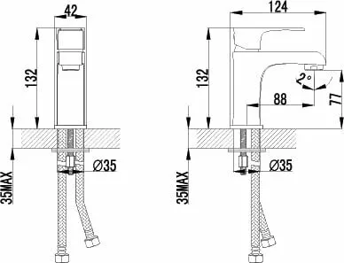 картинка Смеситель для раковины Lemark Plus Factor LM1606C 