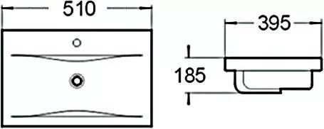 картинка Раковина керамическая SantiLine SL-2101 (50) 