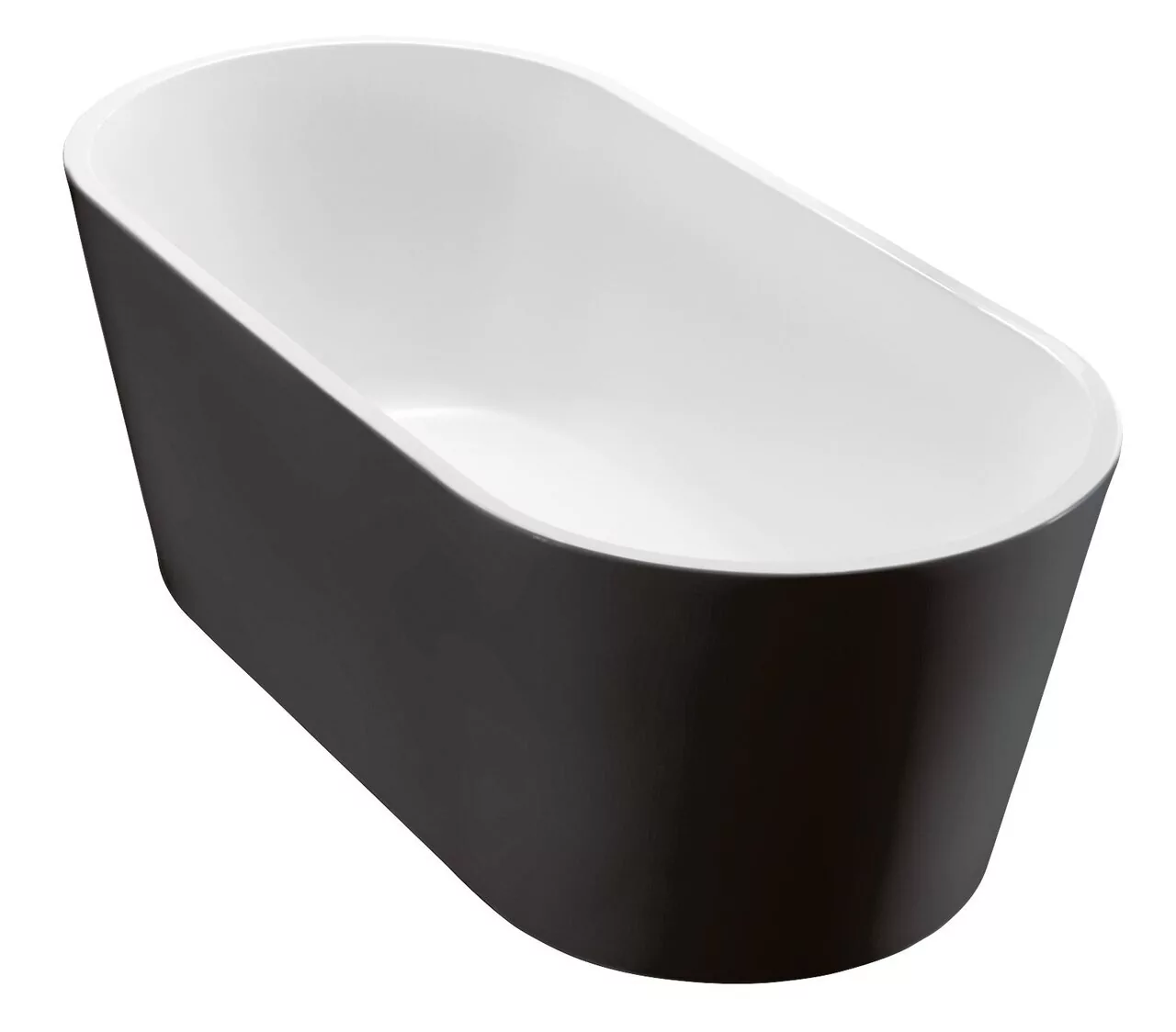 картинка Акриловая ванна без перелива BelBagno BB71-1700-NERO-W0 1700x800x600 