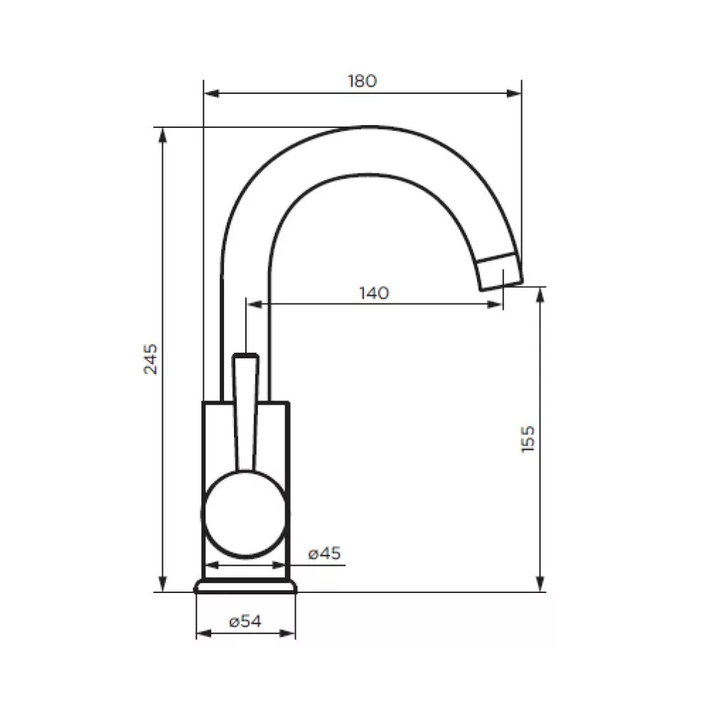 картинка Смеситель для раковины Dorff Logic SS D3002101SS 