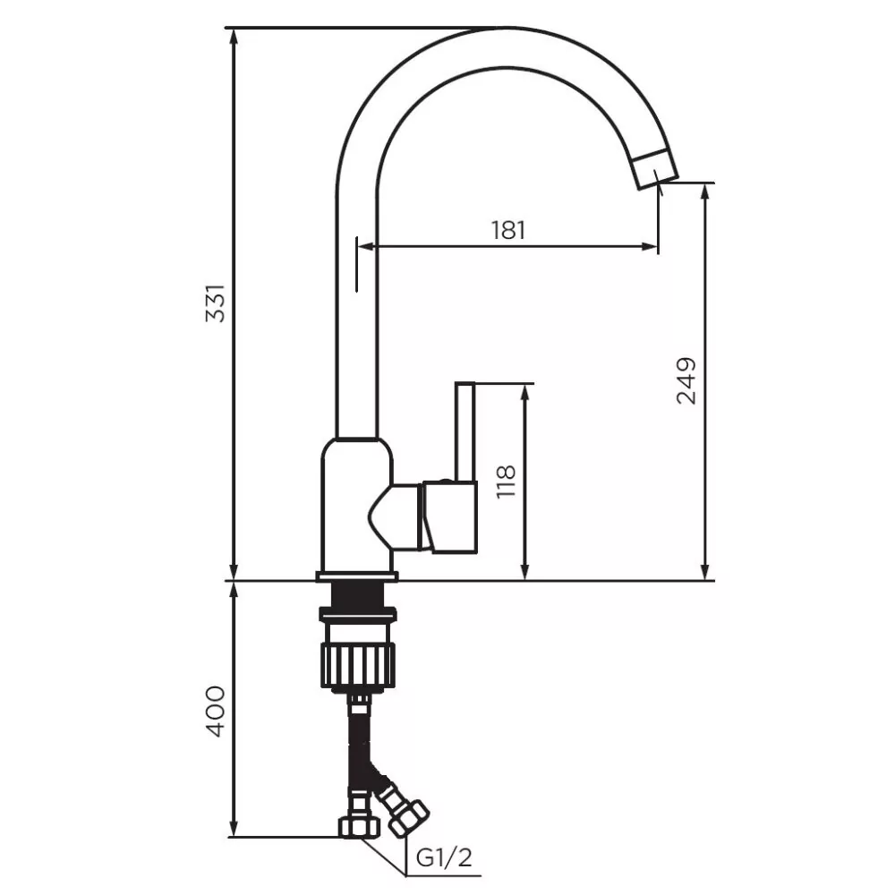 картинка Смеситель для кухни Dorff Logic D3007022 