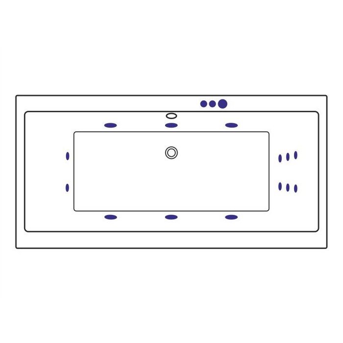 картинка Ванна EXCELLENT Pryzmat Slim 160x75 SMART хром 