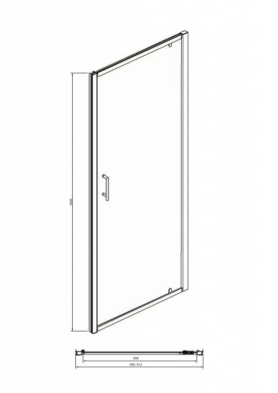 картинка Душевая дверь в нишу BRAVAT Drop BD090.4110A 