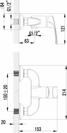 картинка Смеситель для душа Lemark Plus Shape LM1703C 