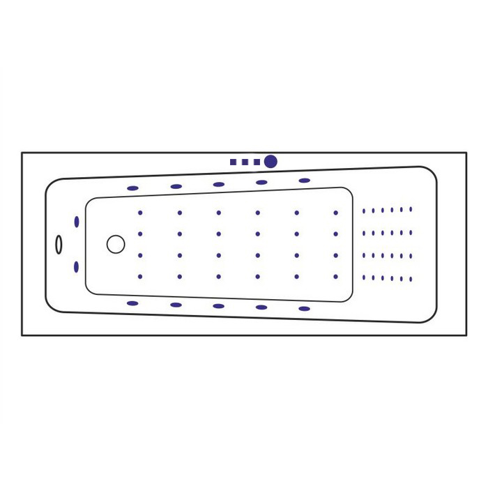 картинка Ванна EXCELLENT Ava 160x70 NANO хром 