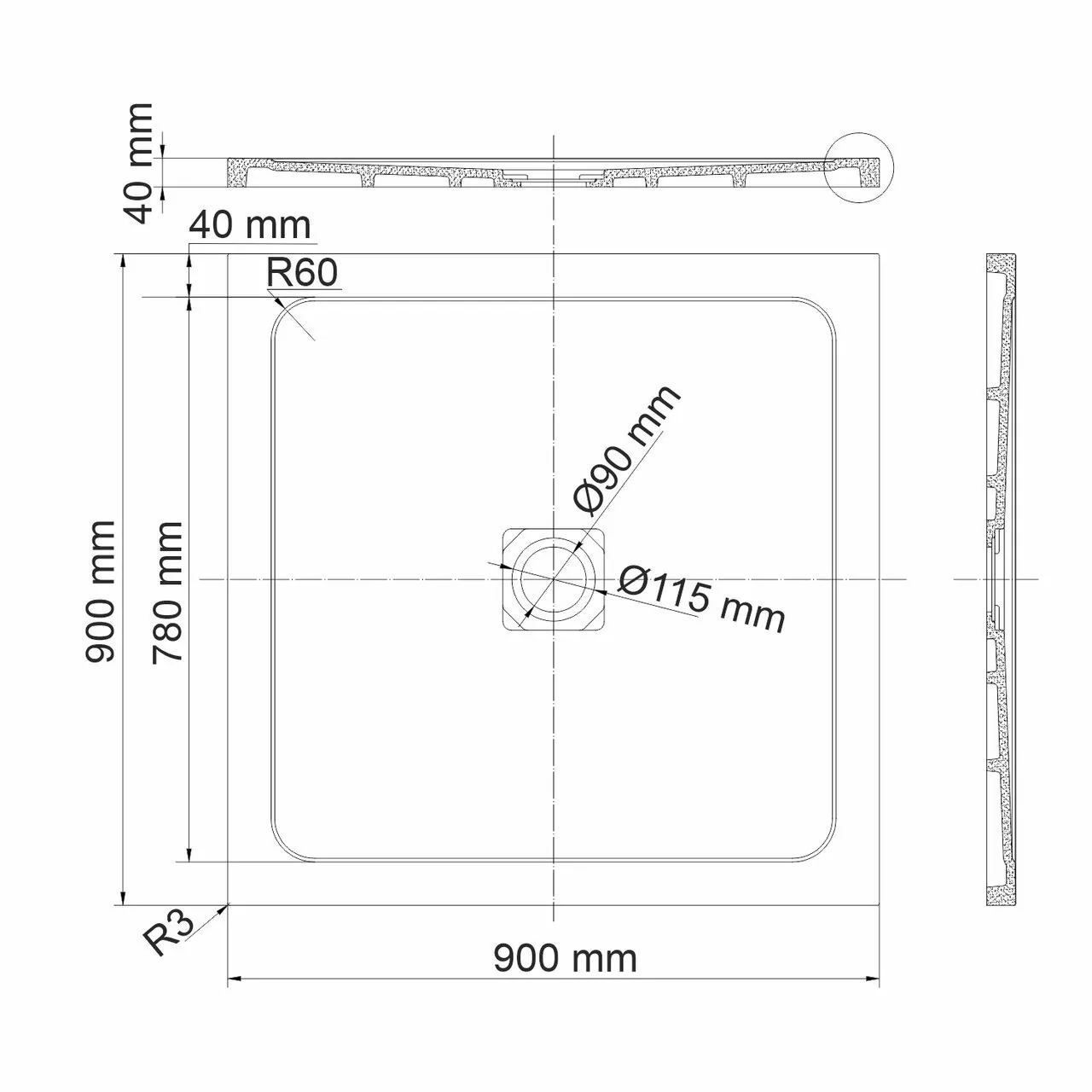 фото Душевой поддон WasserKRAFT 58T03 