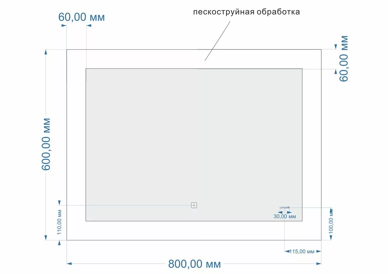 фото Зеркало Cersanit LED 030 DESIGN 80 