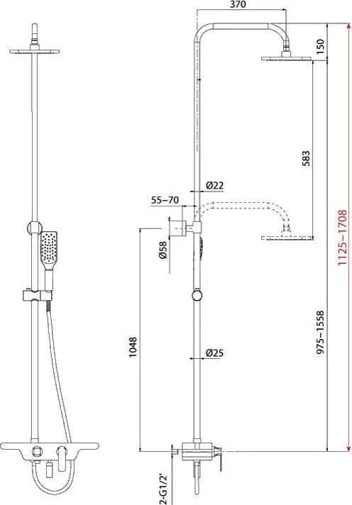 картинка Душевая стойка Lemark Tropic LM7006C 