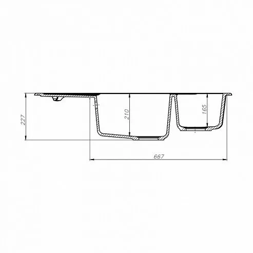 картинка Мойка кухонная из искусственного гранита IDDIS Vane G V26B965i87 