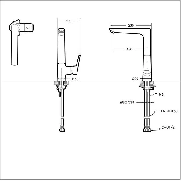 картинка Смеситель для кухни Bravat Real F7121179CP-2-RUS 