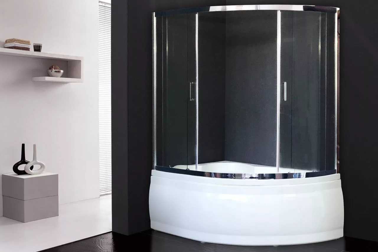 картинка Душевая штора Royal Bath 150ALP-T-CH 150x100x150 (прозрачная) 