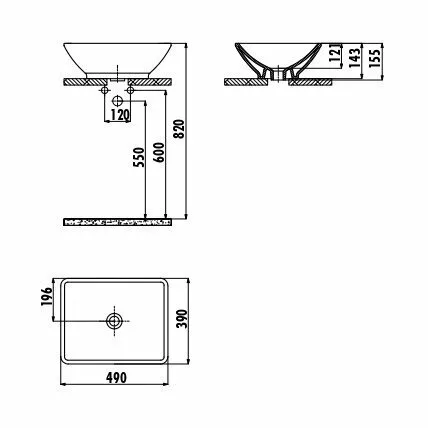 картинка Раковина Creavit TP140-00SI00E-0000 