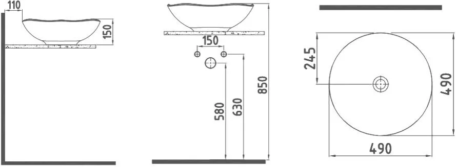 картинка Раковина Bien Flash FLLG04901FD0W3000 