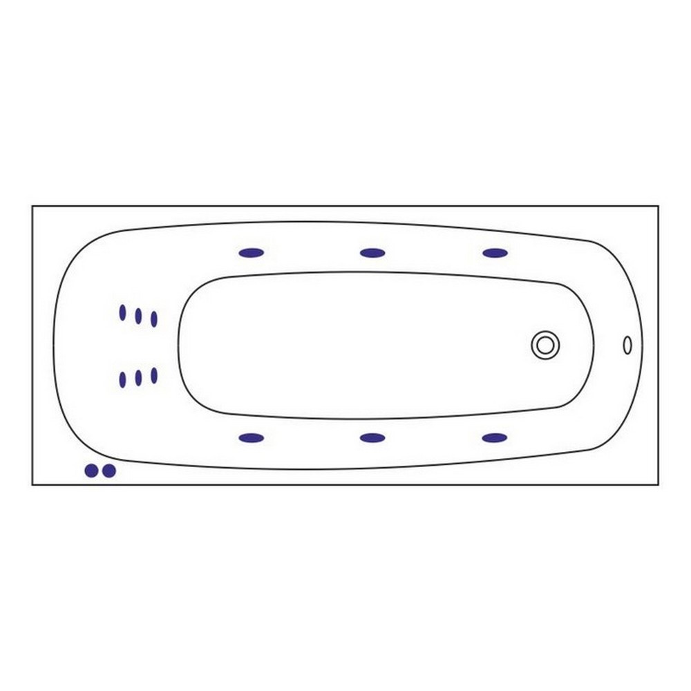 картинка Ванна WHITECROSS Layla 180x80 LINE бронза 