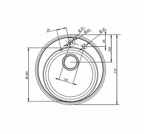 картинка Мойка кухонная из искусственного гранита IDDIS Kitchen G K04S511i87 