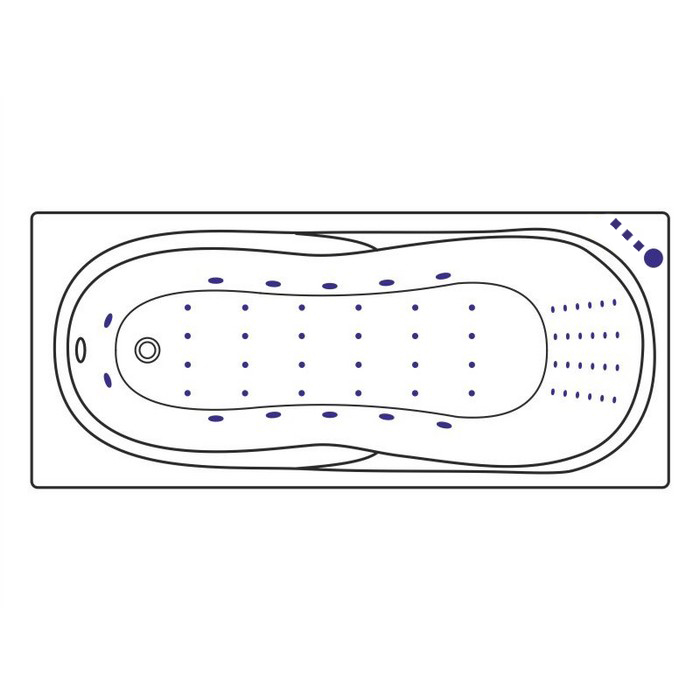 картинка Ванна EXCELLENT Sekwana 170x75 NANO хром 