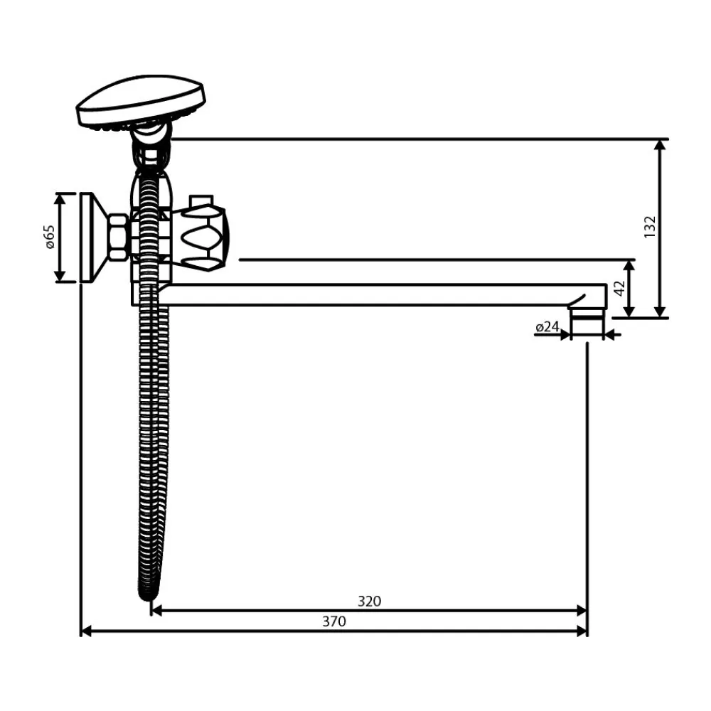 картинка Смеситель для ванны и душа Dorff Modern D7095000 