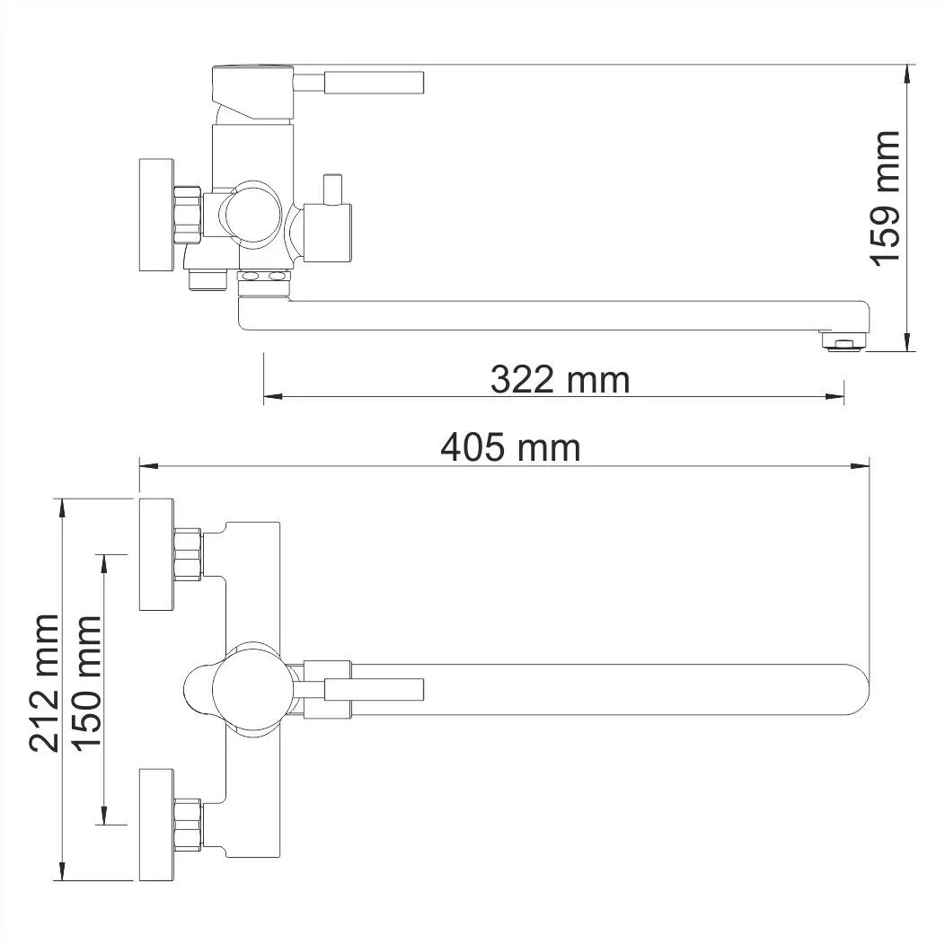 картинка Смеситель для ванны с длинным изливом WasserKRAFT Main 4102L 