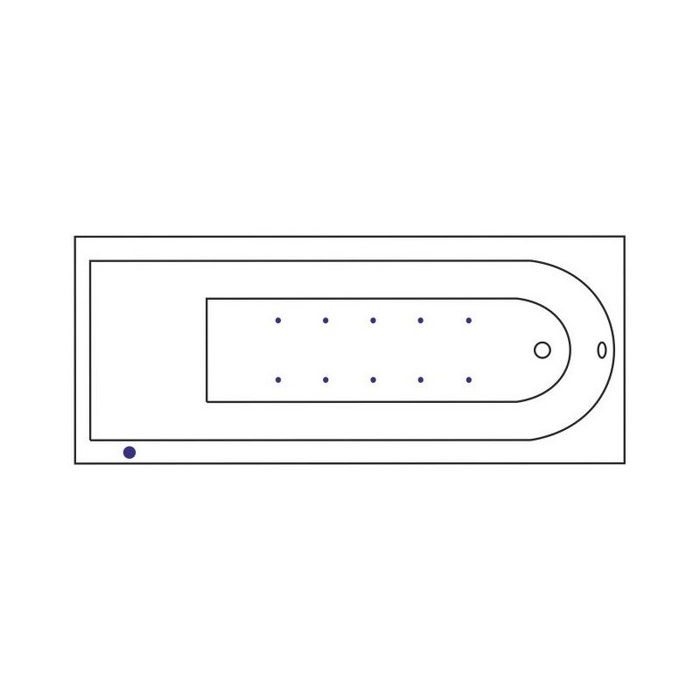 картинка Ванна ACTIMA Aurum 150x70 AERO хром 