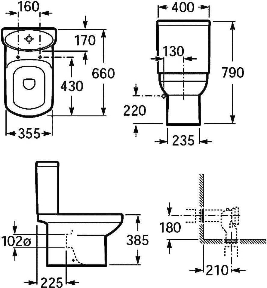 картинка Унитаз-компакт Roca Dama Senso 342517000 