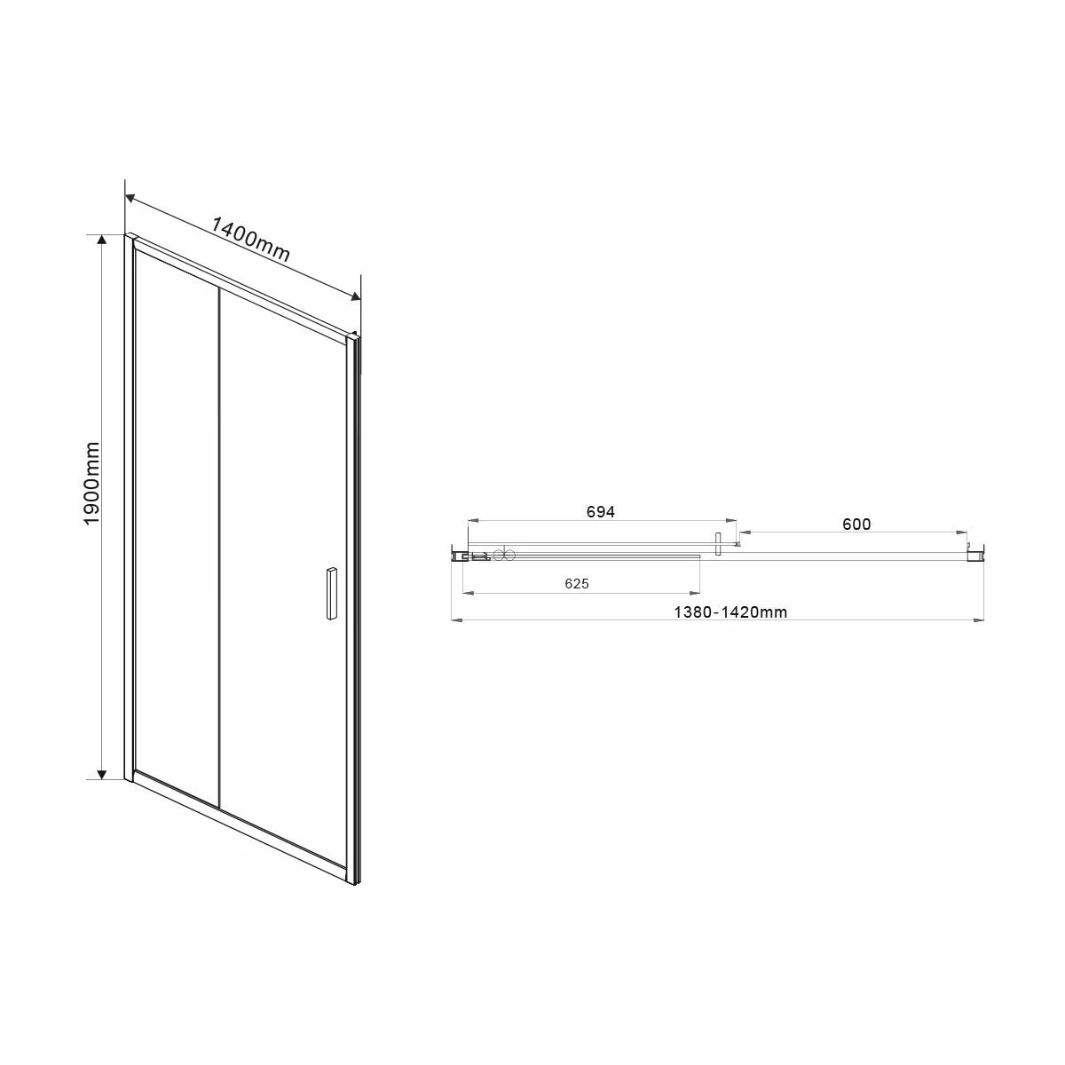 фото Душевая дверь Vincea Garda VDS-1G140CLB 