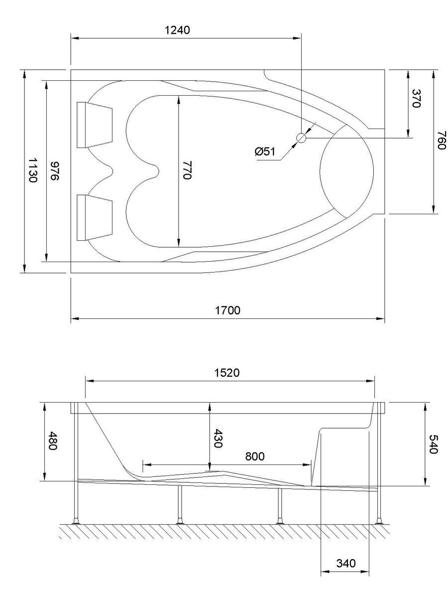 картинка Гидромассажная ванна Royal Bath SHAKESPEARE COMFORT 170х110х67 L 