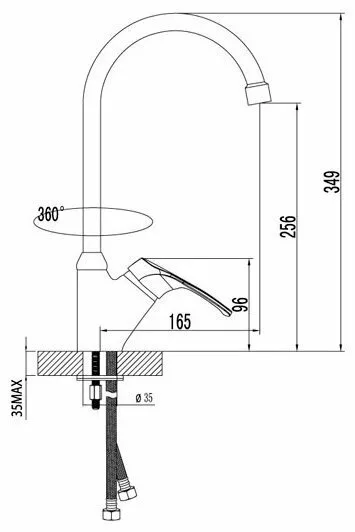 картинка Смеситель для кухонной мойки Lemark Omega LM3105C 