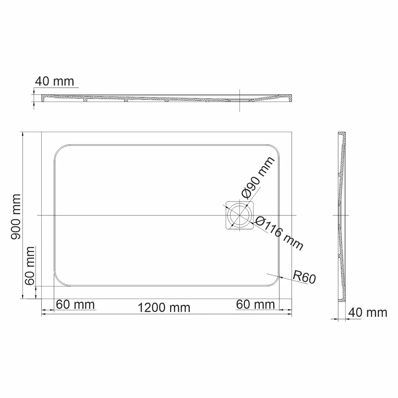 фото Душевой поддон WasserKRAFT 19T07 