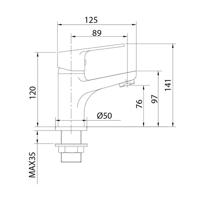 картинка Смеситель Milardo Helic HELSB00M01 для раковины 