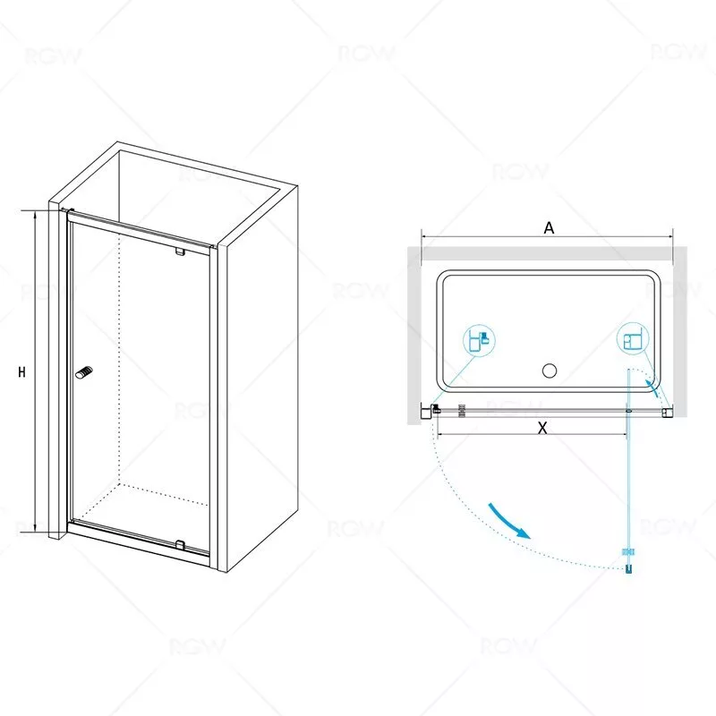 картинка Душевая дверь RGW PA-05 04080507-11 