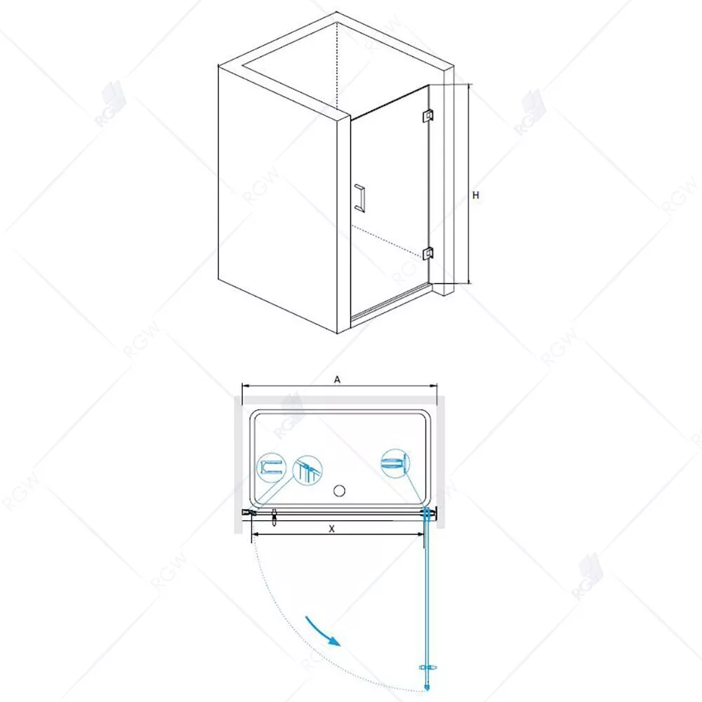 картинка Душевая дверь RGW HO-0211B 3506021107-14 