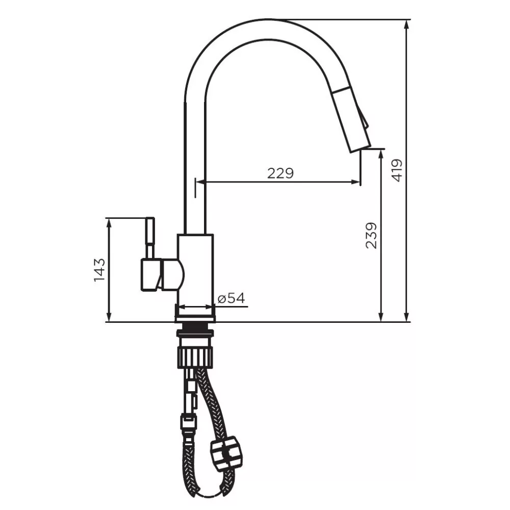 картинка Смеситель для кухни Dorff Logic D3007500 