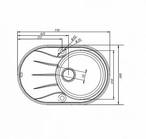 картинка Мойка кухонная из искусственного гранита IDDIS Kitchen G K14S771i87 