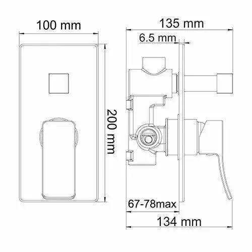 картинка Смеситель для ванны и душа WasserKRAFT Exter 1641 