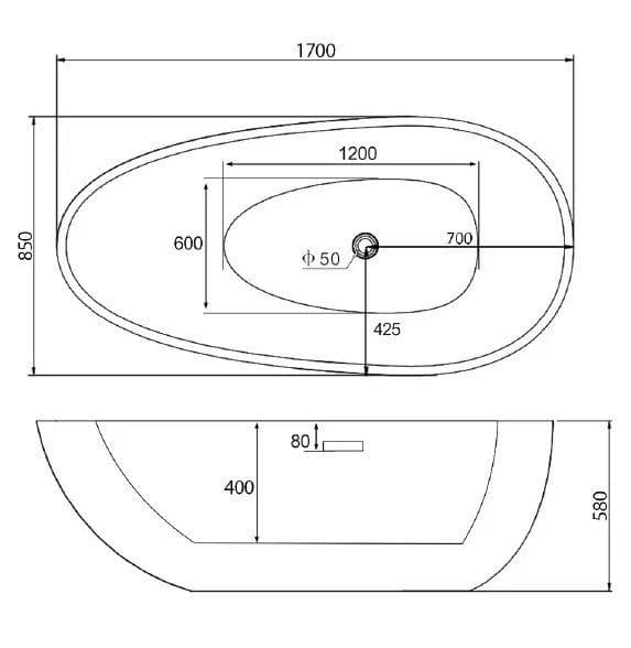 картинка Акриловая ванна Abber AB9211 