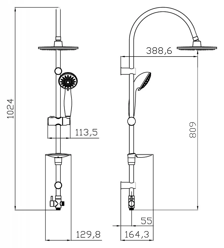 картинка Душевая стойка Lemark LM8801C 