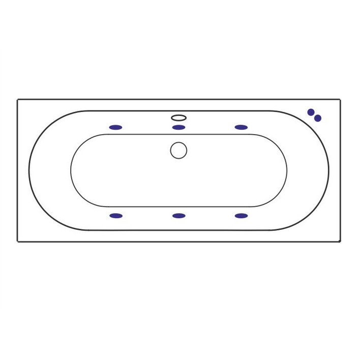 картинка Ванна EXCELLENT Oceana 180x80 SOFT хром 