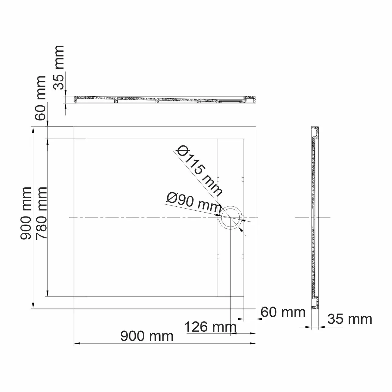 фото Душевой поддон WasserKRAFT 20T03 