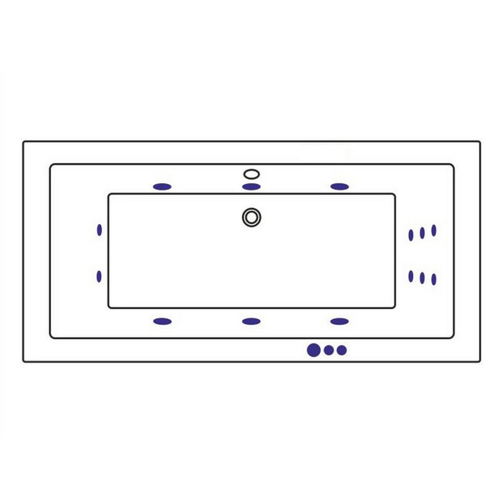 картинка Ванна WHITECROSS Savia Duo 170x80 SMART хром 